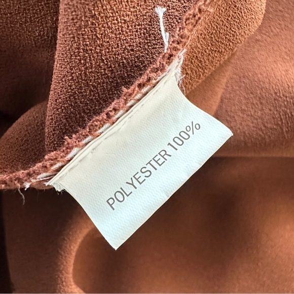 Pixie Market Rust Brown Shirred Midi Dress Size S - Picture 5 of 9